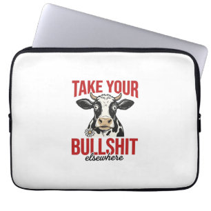Lustiges Kuh Anderswo Vintage-Shirt-Design_ Laptopschutzhülle