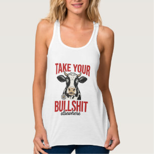 Lustiges Kuh Anderswo Vintage-Shirt-Design_ Tank Top