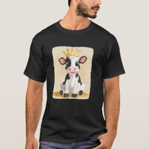 Lustiges Kuh-mit-Krone-Kostüm für Jungen und Mädch T-Shirt