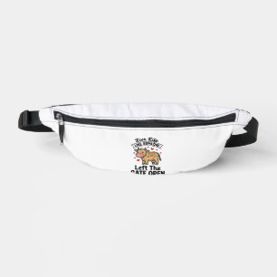 Lustiges Kuh-Tor-öffnen-Vintage-Stich-Shirt-Design Bauchtasche