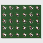 Lustiges Kuh-WeihnachtsPackpapier Geschenkpapier (Flach)