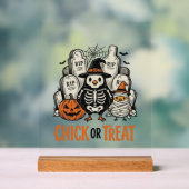 Lustiges Küken oder Halloween-Huhn Grafik_1 Acrylschild (Neutral)