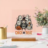 Lustiges Küken oder Halloween-Huhn Grafik_1 Acrylschild (Hochzeit)