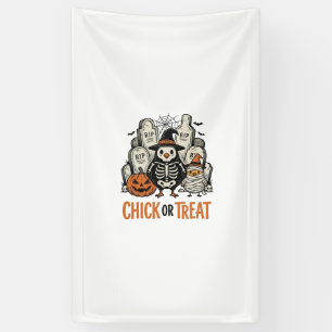 Lustiges Küken oder Halloween-Huhn Grafik_1 Banner