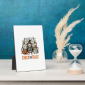 Lustiges Küken oder Halloween-Huhn Grafik_1 Fotoplatte (Seite)
