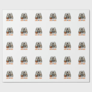 Lustiges Küken oder Halloween-Huhn Grafik_1 Geschenkpapier