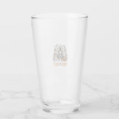 Lustiges Küken oder Halloween-Huhn Grafik_1 Glas (Rückseite)