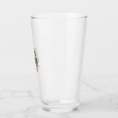 Lustiges Küken oder Halloween-Huhn Grafik_1 Glas (Links)