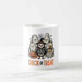 Lustiges Küken oder Halloween-Huhn Grafik_1 Kaffeetasse (Mittel)