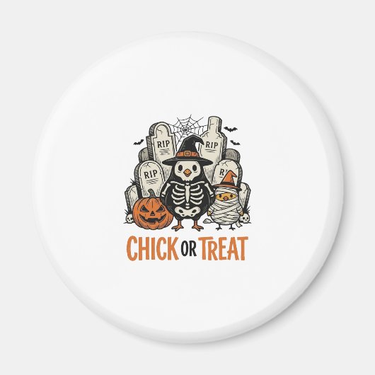 Lustiges Küken oder Halloween-Huhn Grafik_1 Magnet (Vorne)