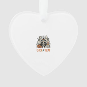 Lustiges Küken oder Halloween-Huhn Grafik_1 Ornament