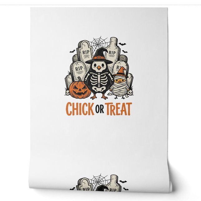 Lustiges Küken oder Halloween-Huhn Grafik_1 Tapete (Abrollen)
