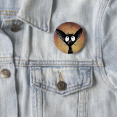 Lustiges Kunstknopf-Abzeichen der schwarzen Katze Button (Beispiel)