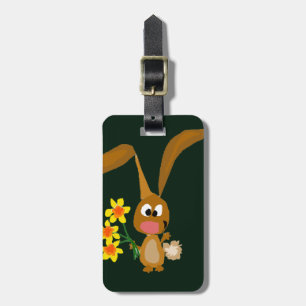 Lustiges künstlerisches Häschen-Kaninchen, das Gepäckanhänger