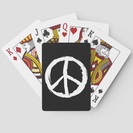 lustiges künstlerisches PEACE SIGN | Spielkarten (Rückseite)
