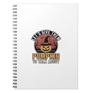 Lustiges Kürbis-Halloween-Vintage-Shirt-Design_1 Notizblock