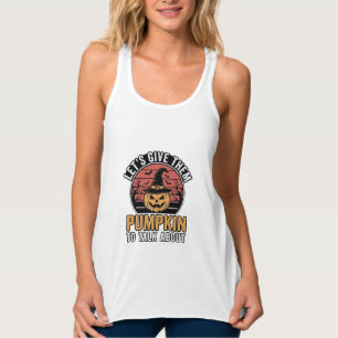 Lustiges Kürbis-Halloween-Vintage-Shirt-Design_1 Tank Top