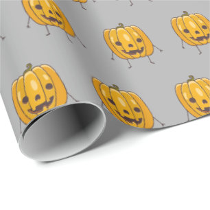 Lustiges Kürbismuster-Wrap-Papier Geschenkpapier