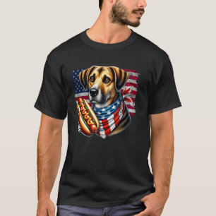 Lustiges Labrador-Hunde-Bandana Hotdog Amerikanisc T-Shirt