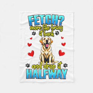 Lustiges Labrador Retriever-Design für Hundebesitz Fleecedecke