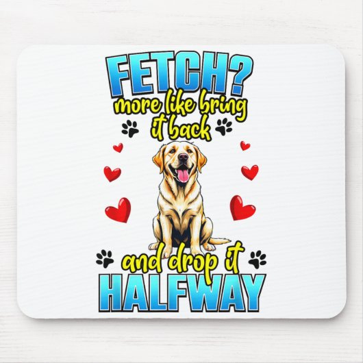 Lustiges Labrador Retriever-Design für Hundebesitz Mousepad (Vorne)