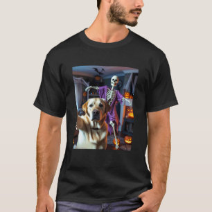Lustiges Labrador Retriever Selfie mit Halloween-S T-Shirt