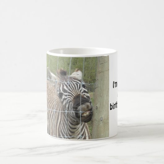 Lustiges lächelndes Zebra Kaffeetasse (Mittel)