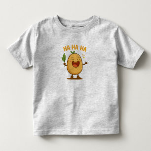 Lustiges Lachendes Kartoffel-Kleinkind-T-Shirt Kleinkind T-shirt
