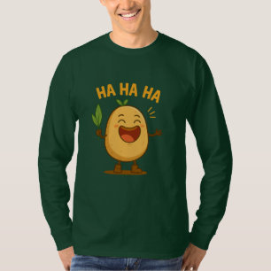 Lustiges Lachendes Kartoffel Langarm T-Shirt