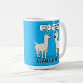 Lustiges Lama-Drama Kaffeetasse (VorderseiteRechts)