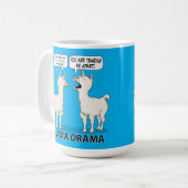 Lustiges Lama-Drama Kaffeetasse (Vorderseite Links)