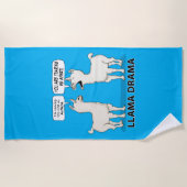 Lustiges Lama-Drama Strandtuch (Vorderseite)