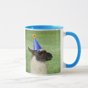 Lustiges Lama in der Party-Hut-Tasse Tasse