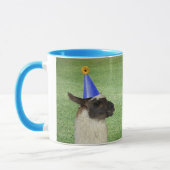 Lustiges Lama in der Party-Hut-Tasse Tasse (Links)