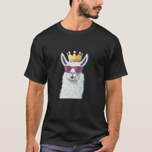 Lustiges Lama mit Krone für Spaßliebhaber T-Shirt