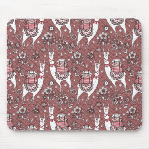 Lustiges Lama-Muster Mousepad