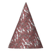 Lustiges Lama-Muster Partyhütchen (Links)