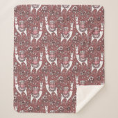 Lustiges Lama-Muster Sherpadecke (Vorderseite)