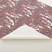 Lustiges Lama-Muster Sherpadecke (3/4)