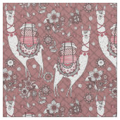 Lustiges Lama-Muster Stoff (Nahaufnahme)