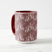Lustiges Lama-Muster Tasse (Vorderseite Links)