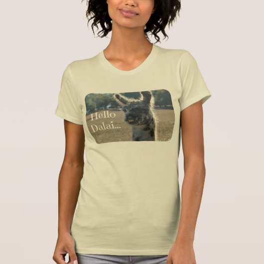 Lustiges Lama-Shirt, hallo Dalai (Dalai LAMA!) T-Shirt (Vorderseite)