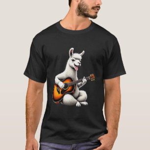 Lustiges Lama spielt Gitarre Design für Musikliebh T-Shirt