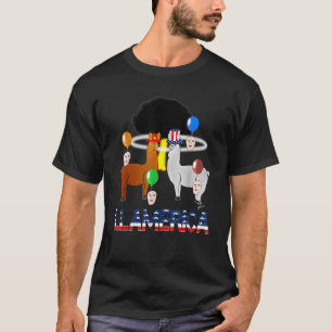 lustiges Lamama mit Lamm mit Hut Lamerica 4. T-Shirt