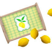 Lustiges Land Gelb Grün Häkchen Zitrone  Serviette