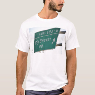 Lustiges Landstraßen-Zeichen-großes T-Shirt