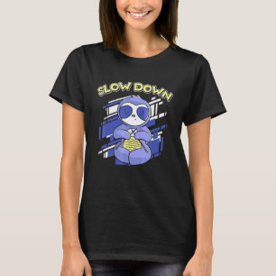 Lustiges Langsam Faulheit Stricken T-Shirt