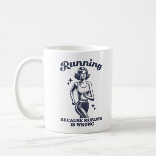 Lustiges Laufen Weil Mord Falsch Ist Retro 11oz Kaffeetasse