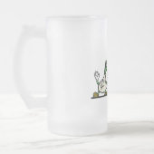 lustiges laufendes Gemüse Mattglas Bierglas (Links)