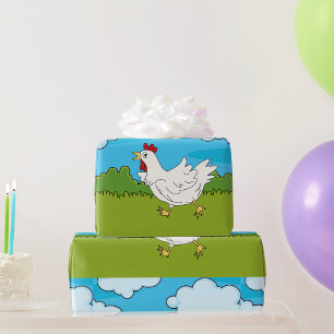 Lustiges Laufendes Huhn Farmyard-Tier Geschenkpapier